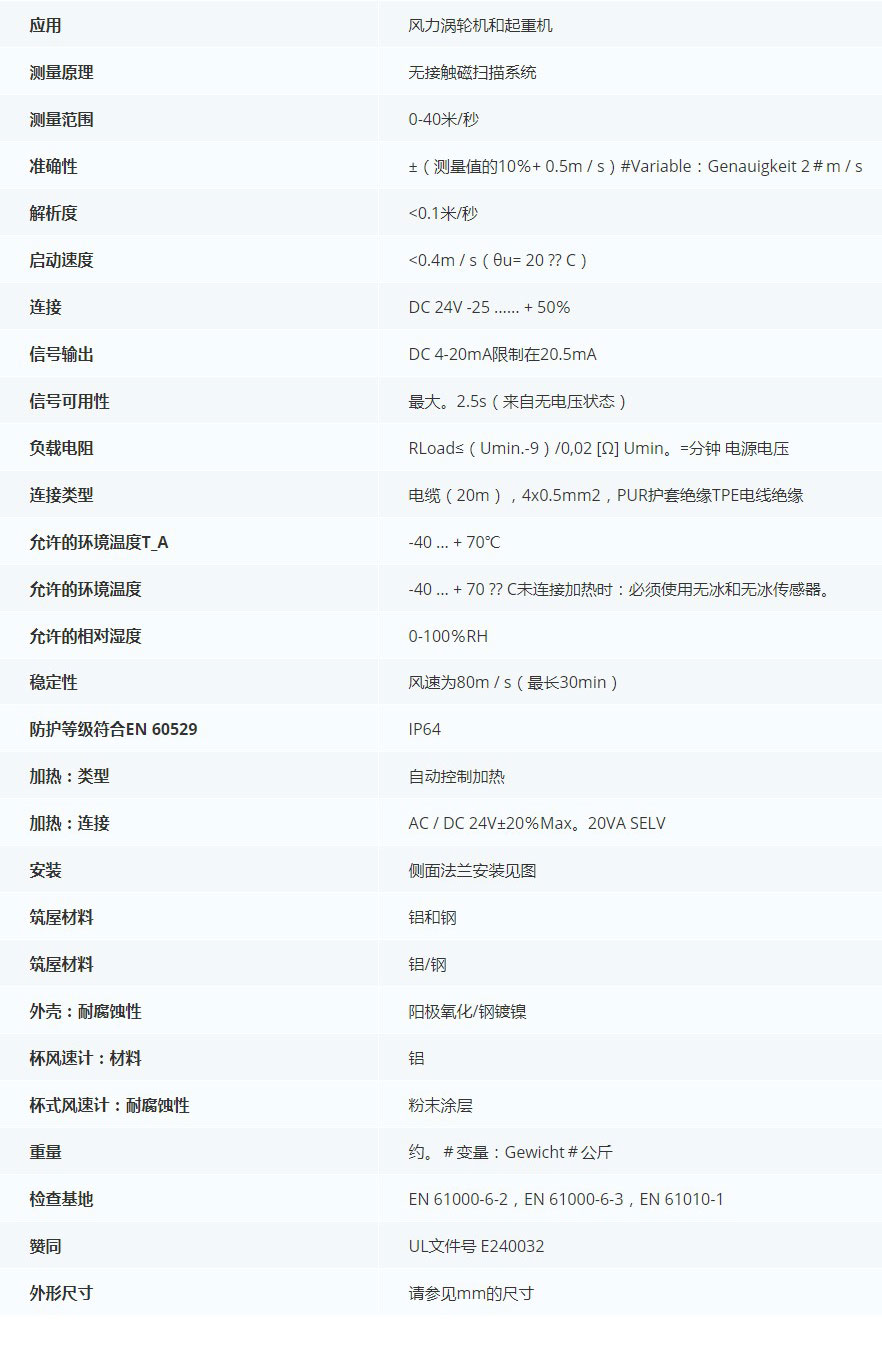 德***科瑞文KriwanINT10 K風(fēng)速傳感器13N292S25技術(shù)參數(shù)